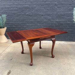 American Antique Solid Mahogany Expanding Dining Table, c.1950’s - Delivery Available