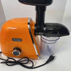Fezen Slow Juicer Masticating Cold Press Machine; Festive Orange