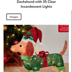 22in Plush LED Lighted Dachshund. Rare!