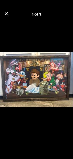 Framed art cartoon Gangster