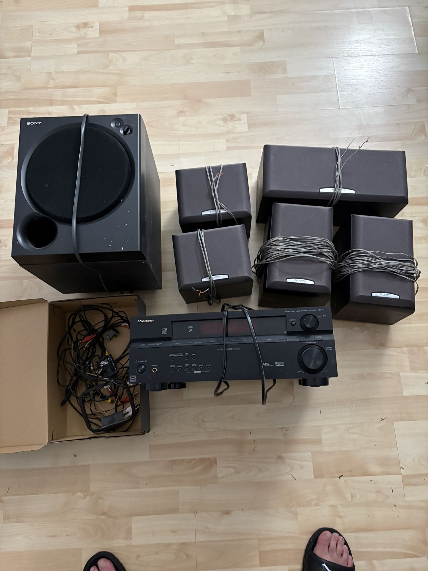 Audio Receiver, Subwoofer, Speakers