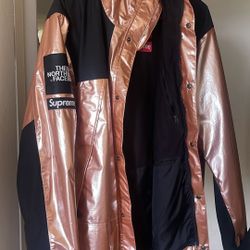 Supreme X The North Face Rose Gold Metallic jacket 