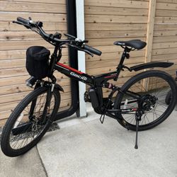 Gocio Adult Electric Bicycles Foldable Ebike, 500W 26" Electric Mountain Bicycle