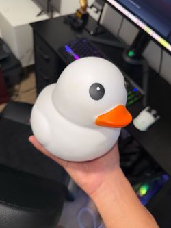 white duck squishy stress toy