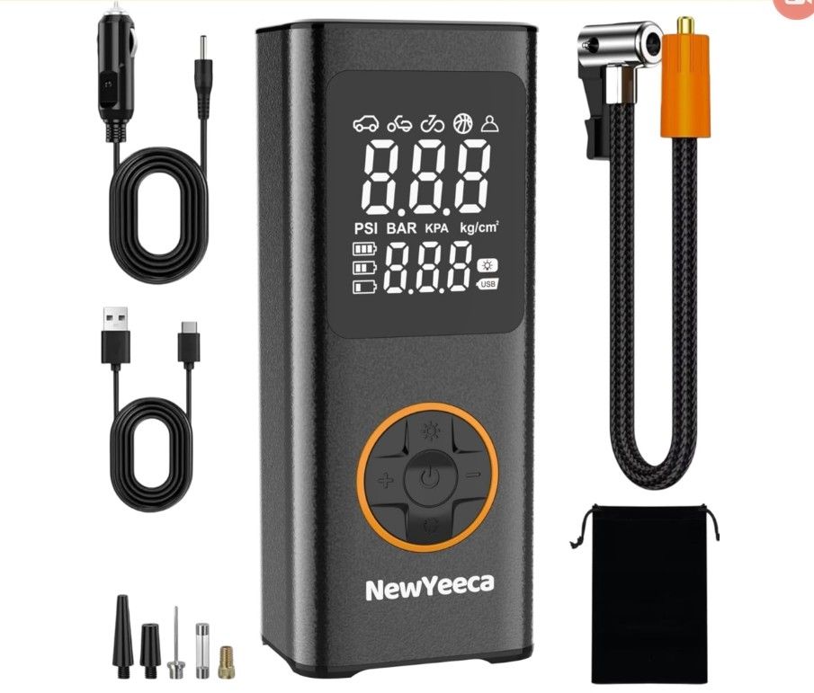 Cordless Tire Inflator Portable Electric Air Compressor, Tire Inflator Air Pump, 150 PSI Tire Pump Gauge