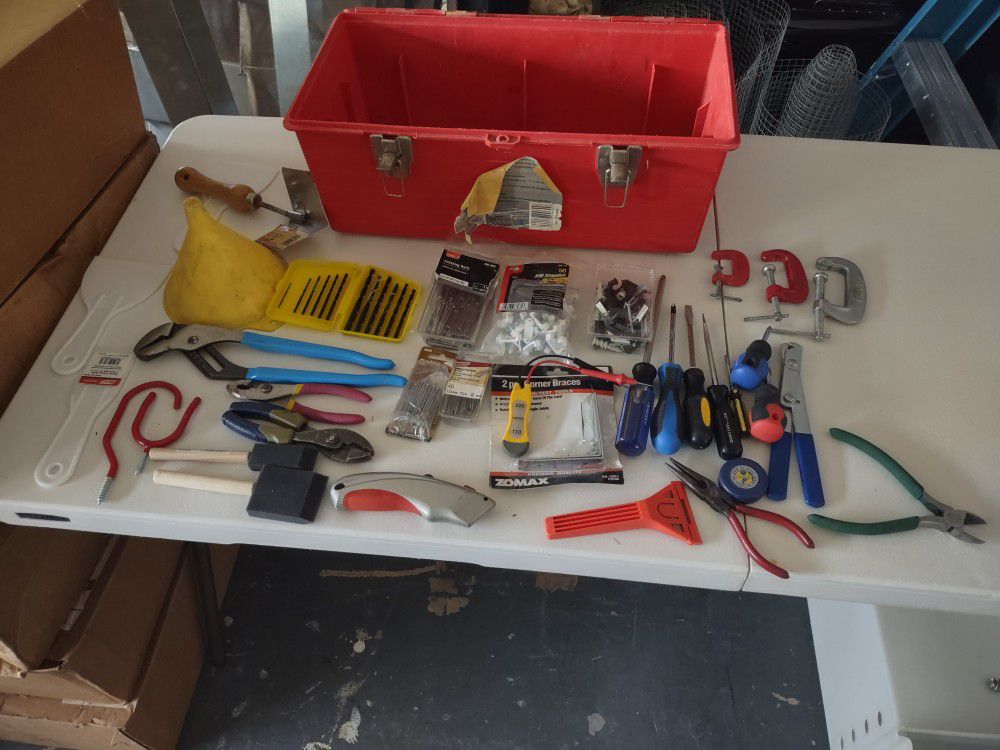 Tool Box And Tools And Parts