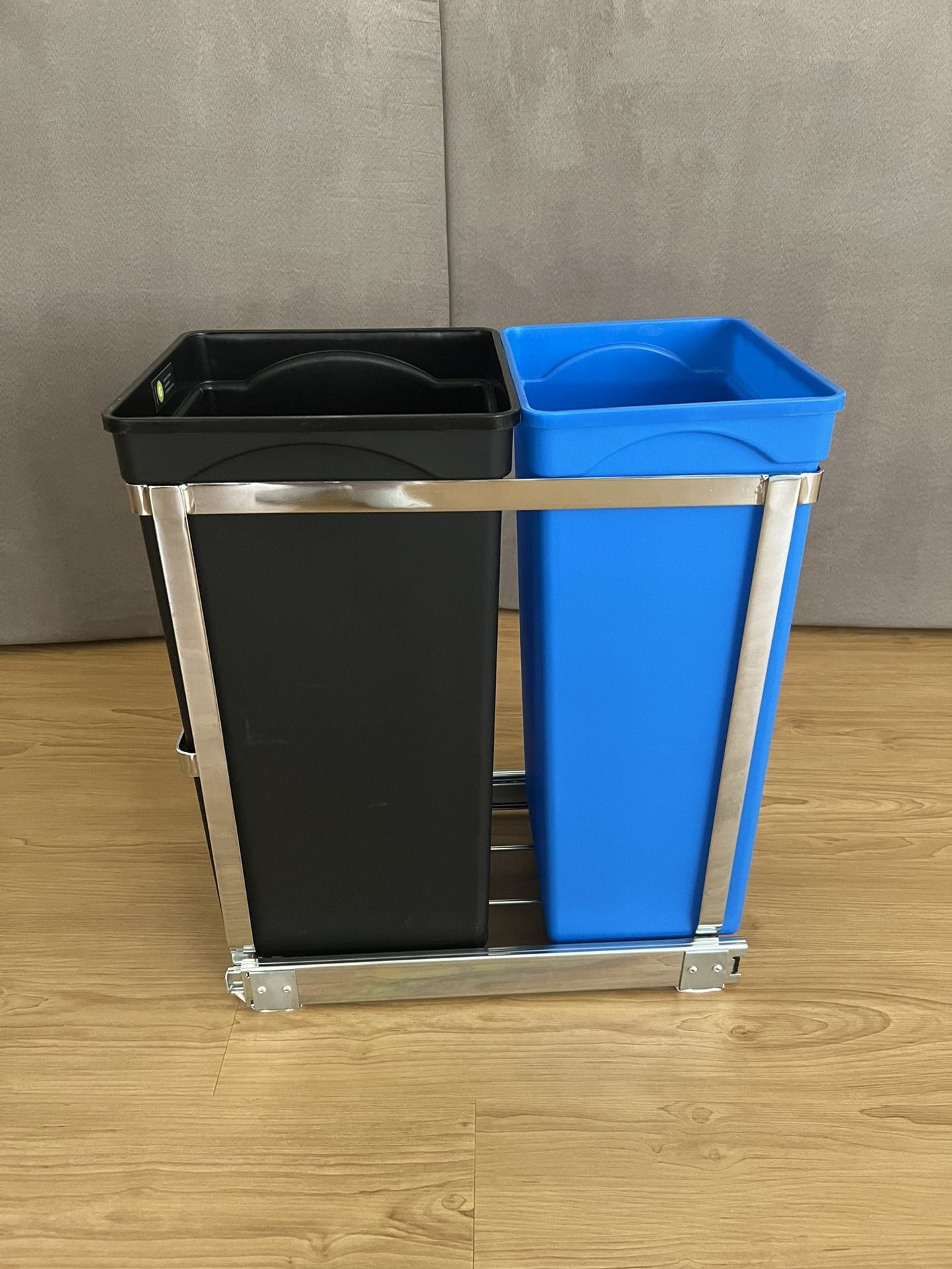 AVAILABLE Dual Compartment Pull-out Trash Can 