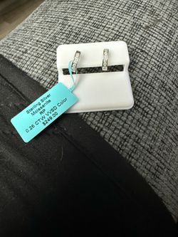 Sterling silver moissonite earrings