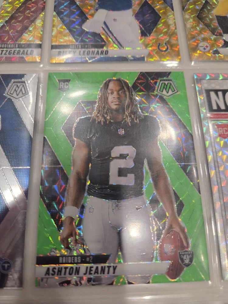 Ashton Jeanty Green Fluorescent Short Print Rookie Card