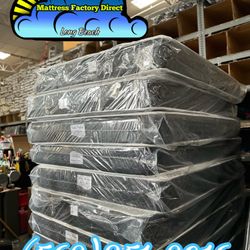 Queen Firm Standard Deluxe Black & White Mattress Colchon Firme 