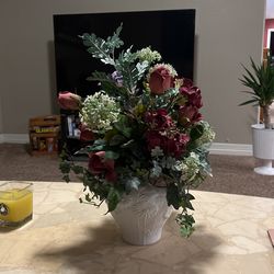 fake potted plant in clay pot