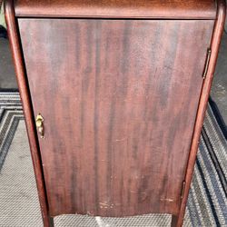 Antique Oak Music Cabinet Stand – original finish