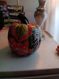 Ceramic pumpkin candle holder