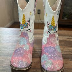 Unicorn Cowboy Girls Boots 