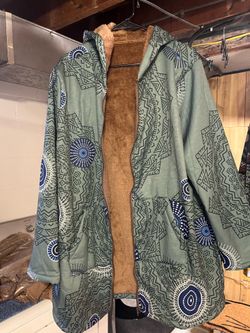 Grace Your Life Patchwork Hooded Jacket Sherpa Lined