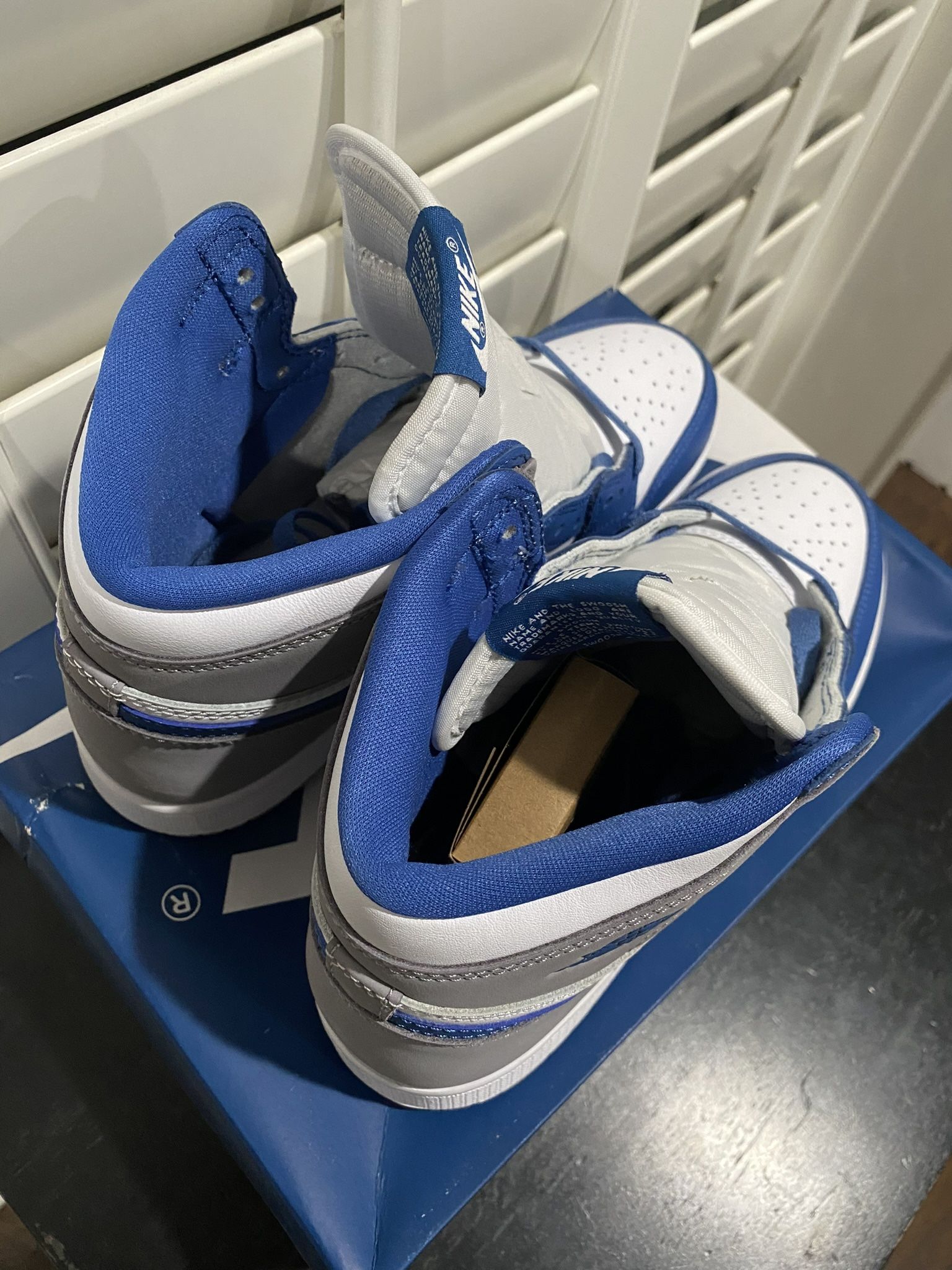 Nike Air Jordan 1 Retro High OG True Blue Grey White FD1437-410 GS 