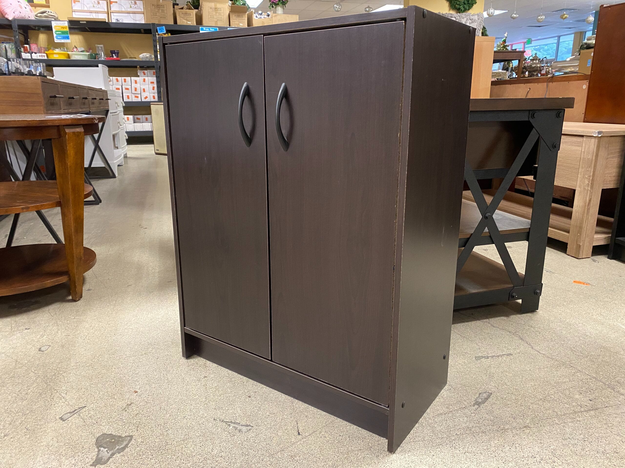 Petite Espresso Cabinet w/ Adjustable Shelves