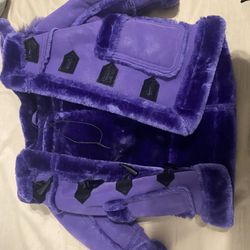 Purple Toddler Leather coat 2T