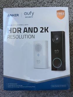 Eufy HDR 2 K Resolution Wired Video Doorbell camera - Brand New Sealed Box