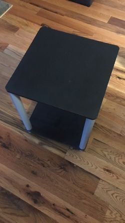 Black wooden end table