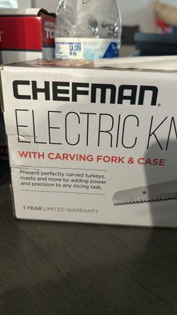 Chefman Electric Knife with Case and Carving Fork