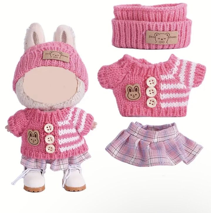 Labubu Pink Outfit No Shoes 