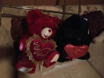 Great Valentines Gift! Cute Teddy Bear & Gorilla Cuddly Pair
