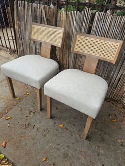 Boho style Wooden Chairs Set Of 2