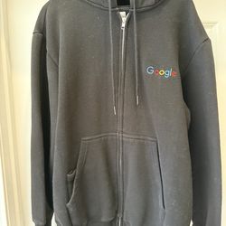 Google Branded Full Zip Up Hoodie Size Large - BRAND NEW