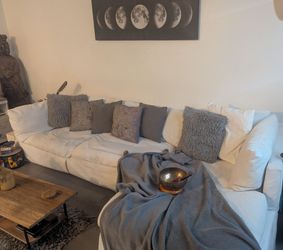 White Chaise / Fabric Couch