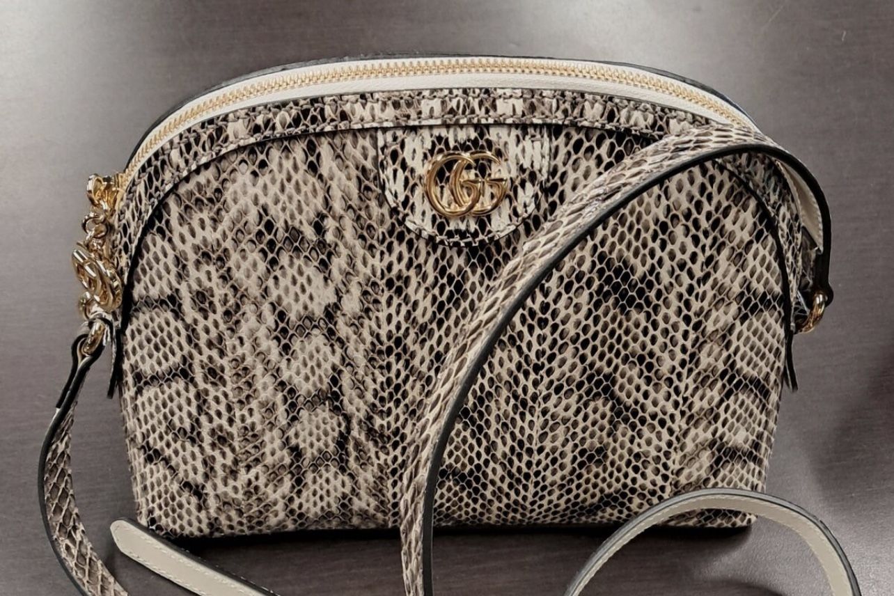 Gucci Ophidia Snakeskin Leather Shoulder Crossbody Bag