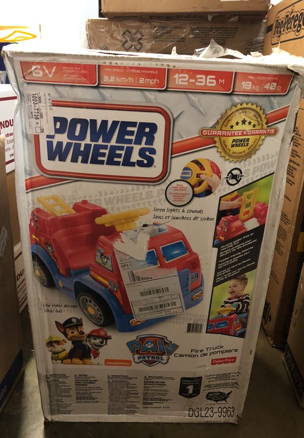 paw patrol power wheels 6v
