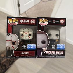 TRADING FOR ART THE CLOWN THRILLJOY SCARE FAIR - Funko Pop Jason And Michael Myers