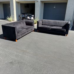 Modern Black Couch Set