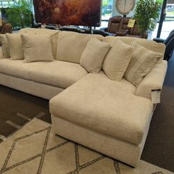 Brand New Sectional Sofa White Fabric