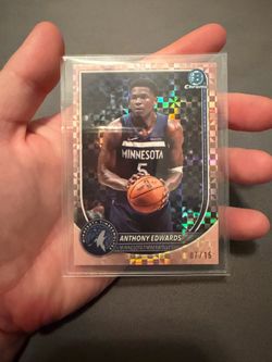 Anthony Edwards rose gold x refractor 2025-2026 bowman basketball /15
