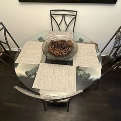 Dining Room Table W/ 2 Side Tables  & Bar Table