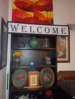 Tall black shelf