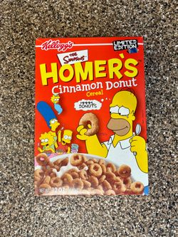 The Simpsons Homer’s Cinnamon Donut Cereal Box