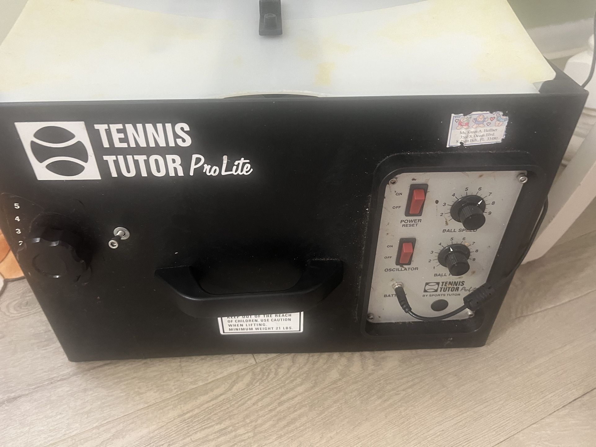 Tennis Tutor Ball Machine
