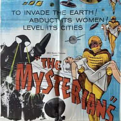 Original 1959 “The Mysterians” Epic Science Fiction Classic Film Poster 27”x41”