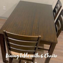 Dine Table With 6 Chairs 