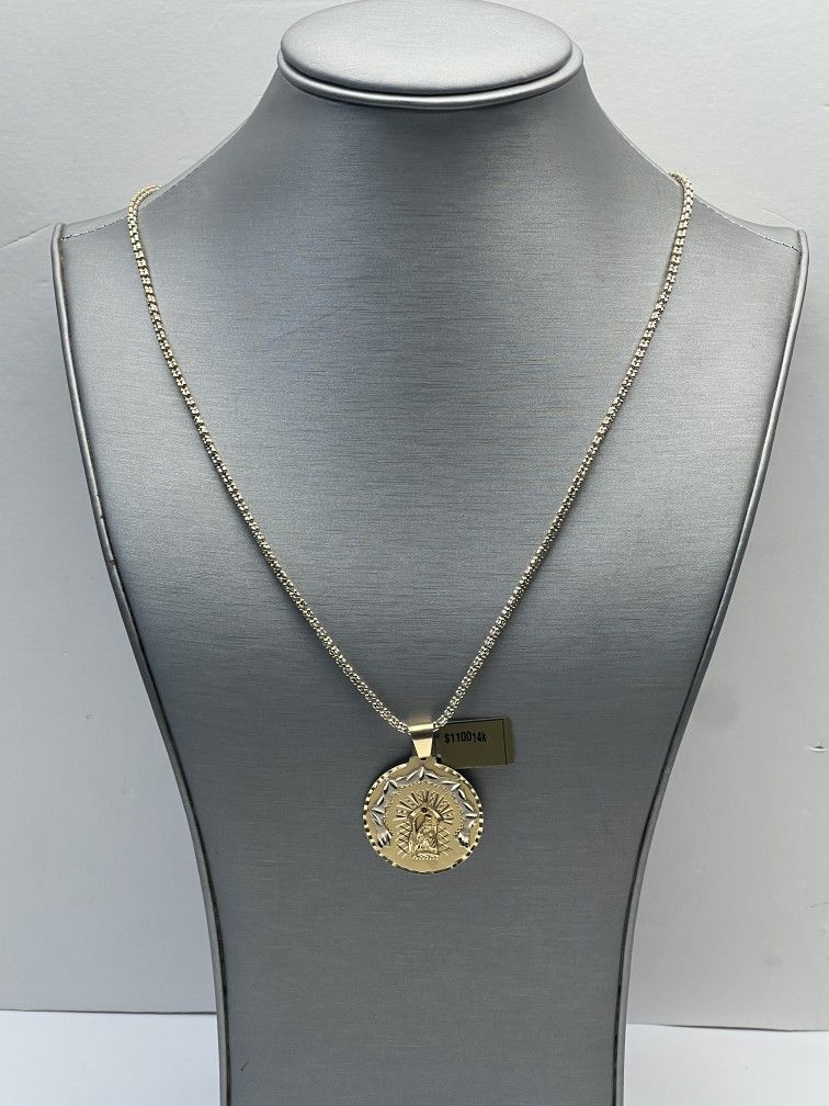 Gold Chain and Charm 14k 22inches (442/898)