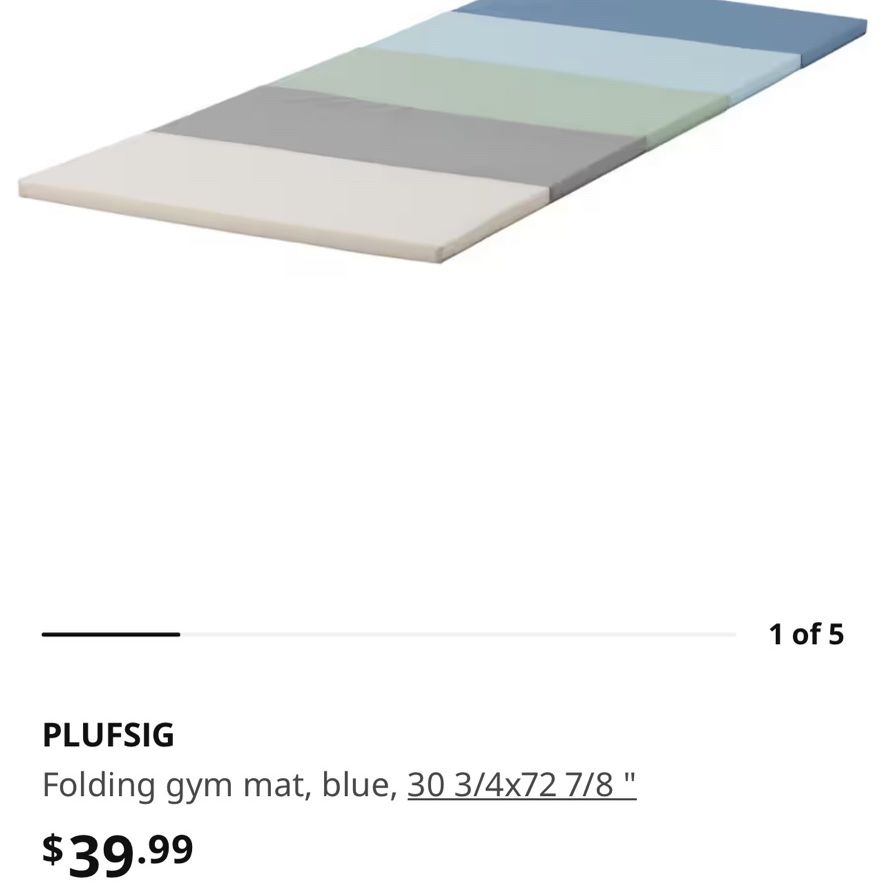 PLUFSIG Folding gym mat, pink/red, 303/4x727/8 - IKEA