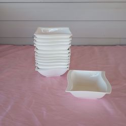 MALACASA, Series Flora, 12-Piece Porcelain Cereal Bowl Ivory White