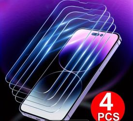 Clear Tempered Glass Screen Protector 4-Pack