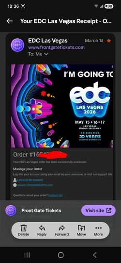 Edc ticket for sale