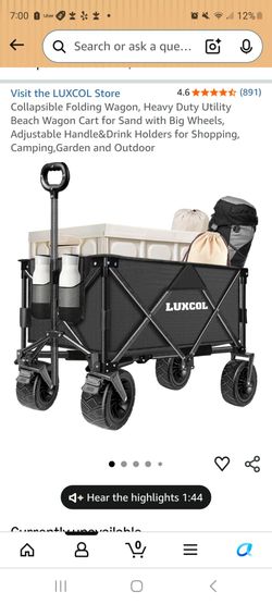 Cart with large wheels