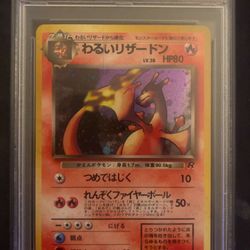 Pokémon Dark Charizard Holo Rare Rocket Gang 1997 Japanese #006 PSA 9 Card