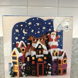 5.5" Hand painted Candlelight Scenic